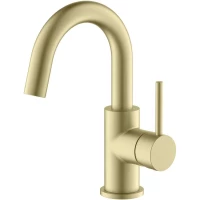 Смеситель для раковины Aquatek Европа AQ1307BG CoolStart, без донного клапана, золотой матовый