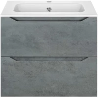 Тумба с раковиной бетон 61 см Vincea Norma VMC-2N600BT + VCB-2N600W