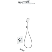 Душевой комплект Wonzon & Woghand WW-B4005-CR 300x200 мм, с термостатом, хром