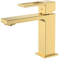 Смеситель для раковины DQ Dortmund DA1712107 золотой матовый