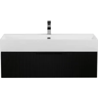 Тумба под раковину Cezares Premium 55422 90,4 см, подвесная, Plisse Nero Opaco