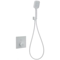 Термостат для душа Wonzon & Woghand WW-D1017-B-MW встраиваемый, с душевым гарнитуром, белый матовый