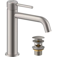 Смеситель для раковины Lemark Beluga LMF-8012B-BN с донным клапаном, никель матовый