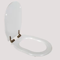 Сиденье для подвесного унитаза белый/бронза Tiffany World Bristol TWBR66bi/br