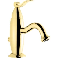 Смеситель для раковины Emmevi Abel 39003/OR с донным клапаном, золотой