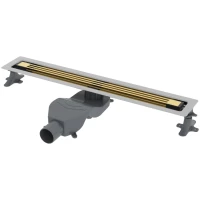 Душевой трап (лоток) Boheme B&T Infinity 981-80-G 80 см, с решеткой, щелевой, золотой