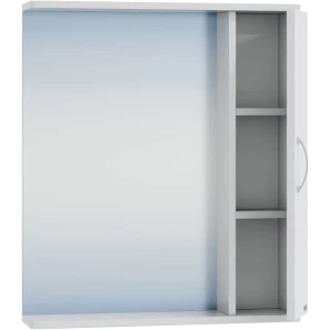 Изображение товара зеркальный шкаф 60x73 см белый глянец санта прима 101112