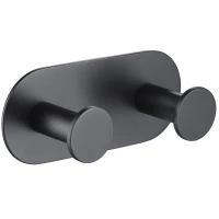 Планка с крючками Timo Saona 13014/03 для ванны, черный матовый