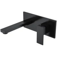 Смеситель для раковины Boheme Qubic 475-B встраиваемый, черный матовый