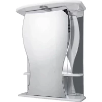 Зеркальный шкаф Misty Карина Э-Крн02060-01СвП 60x72 см R, с подсветкой, выключателем, белый глянец