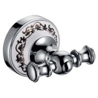 Крючок Fixsen Bogema FX-78505A двойной, для ванны, хром/белый