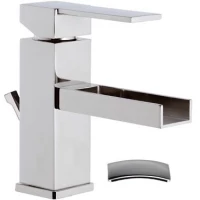 Смеситель для раковины с донным клапаном Remer Qubika Cascata QC10