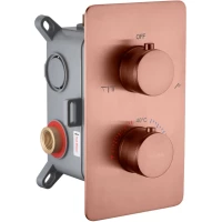 Термостат для ванны Boheme Cell 134-2-CB встраиваемый, медь матовая