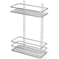 Полка для ванной Tekno-tel LM005 25 см, двойная, хром