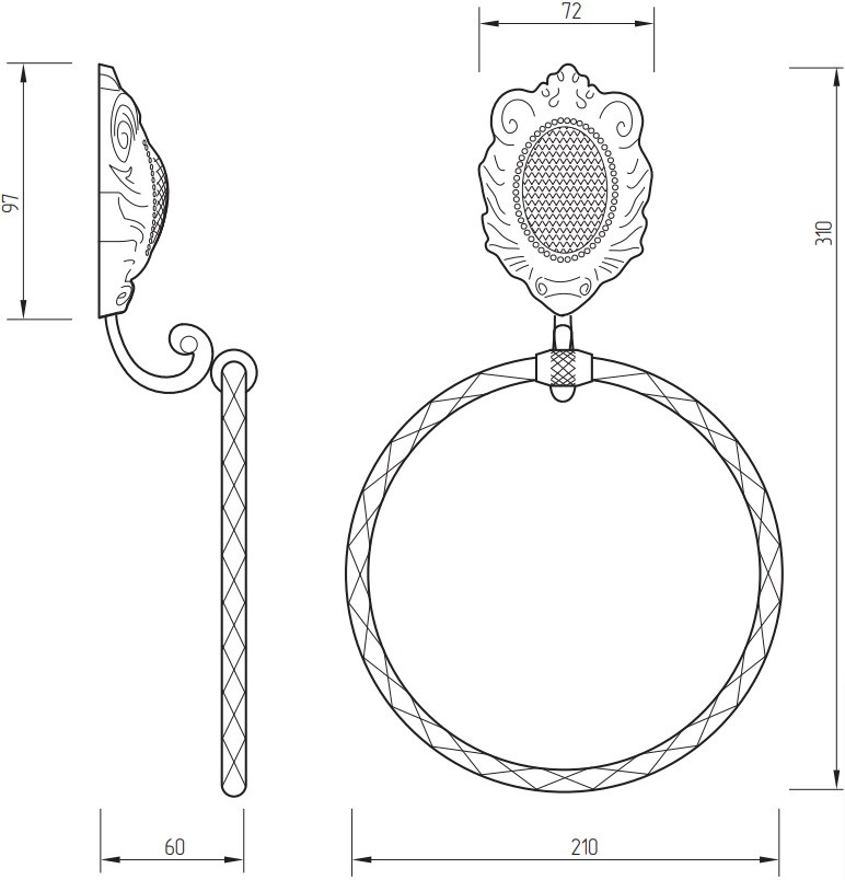Кольцо для полотенец Migliore Cleopatra ML.CLE-60.708.DO 16688 - фото 3