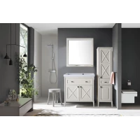 Комплект мебели бежевый матовый 81 см ASB-Woodline Монте