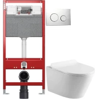 Комплект подвесной унитаз MEER MR-2102 + система инсталляции Tece 9300302 + 9240921