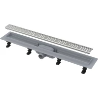 Душевой трап (лоток) AlcaPlast APZ10 Simple APZ10-850M 84,4 см, с решеткой, перфорированный, нержавеющая сталь