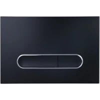 Кнопка смыва Esbano OVL-17MB ESINOVL17MB для инсталляции, черный матовый/хром/черный матовый