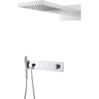Душевой комплект Boheme Zodiac 132-CR 230 мм, со смесителем, хром