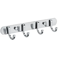 Планка с крючками Fixsen Equipment FX-1714 для ванны, хром