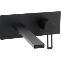 Смеситель для раковины Paffoni Ringo RIN104NO встраиваемый, без донного клапана, черный матовый