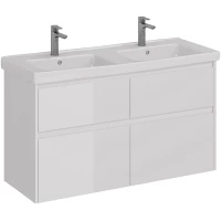 Тумба белый глянец 120 см Lemark Combi LM03C125T