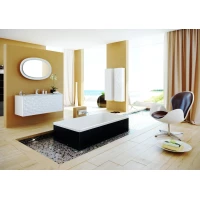 Комплект мебели белый глянец 120 см Clarberg Dune DUN0112 + EL.12.04.D + Dun.02.10/W