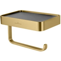 Держатель туалетной бумаги Wonzon & Woghand Graffity WW-9366-BG с полкой для телефона, золотой матовый