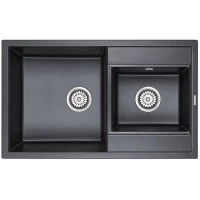 Кухонная мойка Paulmark Tandem черный металлик PM238250-BLM