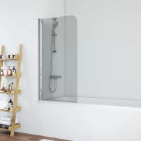 Шторка на ванну Vegas Glass EV 70 08 07 71 см, профиль хром, стекло графитовое