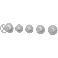 Смеситель для ванны Remer Chrono CH98D4PBO встраиваемый, белый матовый