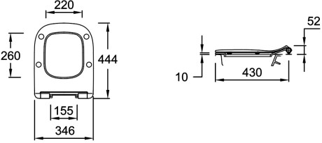 Унитаз-компакт безободковый с сиденьем микролифт Jacob Delafon Struktura UJAJ102-WTE + ETAG212-WTE + E20606-WTE