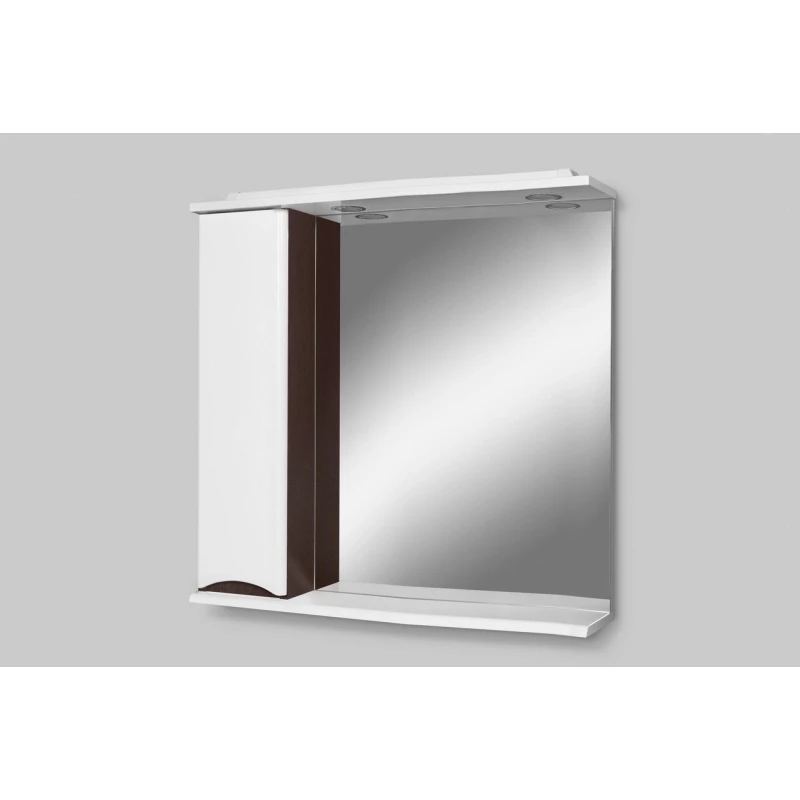 Зеркальный шкаф 80x75 см белый глянец/венге L Am.Pm Like M80MPL0801VF