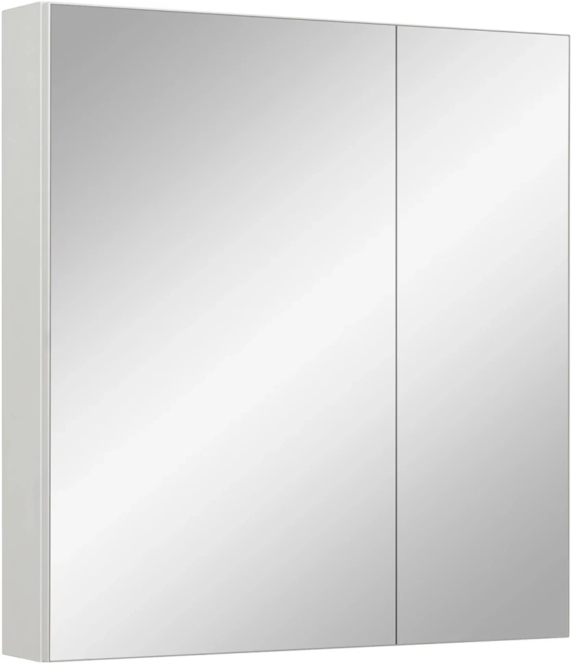 зеркальный шкаф runo лада 60 белый 00 00001159 Зеркальный шкаф 60x65 см белый Runo Лада 00-00001159