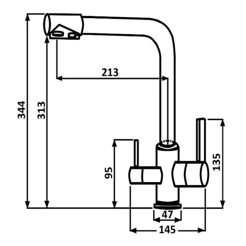 Смеситель для кухни с подключением к фильтру ALMAes Izer AS-875-06
