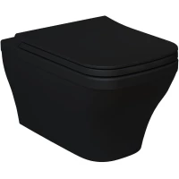 Унитаз подвесной Ambassador Benefit 203T20201R безободковый, черный матовый