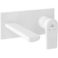 Смеситель для раковины Wellsee ICON! for life 182315001 встраиваемый, белый матовый