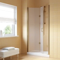 Душевая дверь Vegas Glass GPS LUX 85 05 10 L 85 см L, профиль бронза, стекло сатин