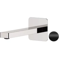 Излив для ванны Remer Slash 91SLLNO 215 мм, черный матовый