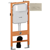 Инсталляция для унитаза Kludi Unifix 79101 + 30PP01N5 с кнопкой смыва, никель матовый