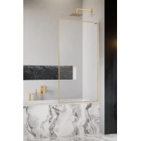 Шторка на ванну Radaway Modo F SL Gold PNJ II 100 Right 10406100-09-01R профиль золотой, стекло прозрачное
