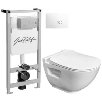 Комплект подвесной унитаз Bien Harmony HRKA052N2VP0W3000 + система инсталляции Jacob Delafon E5504-NF + E4326-00