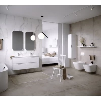 Комплект мебели белый глянец 121,8 см Aqwella 5 Stars Accent ACC0112W + Mal.12.04.D + RM0205W + RM0205W