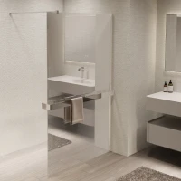 Душевая перегородка Vincea Walk-In VSW-1HR100MR 100 см, профиль хром, стекло зеркальное