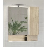 Изображение товара зеркальный шкаф 70x80 см дуб сонома/белый comforty рига 00004142212