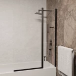 Изображение товара шторка для ванны 100 см rgw sc-11-b screens 03111110-14 прозрачное