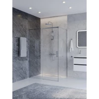 Душевой уголок Cezares Plane PLANE-AH-1-140/80-C-CR 140x80 см, профиль хром, стекло прозрачное