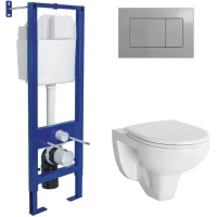 Комплект подвесной унитаз Berges Gamma + система инсталляции Berges Atom 410 043341