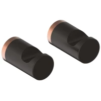 Комплект крючков IDDIS Petite PET2SR1I41 для ванны, черный матовый/розовое золото